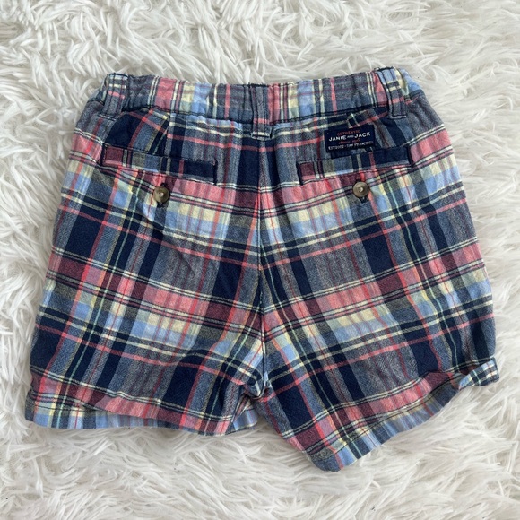 Janie and Jack Navy and Coral Plaid Shorts - Size 18-24 Months - Picture 5 of 5